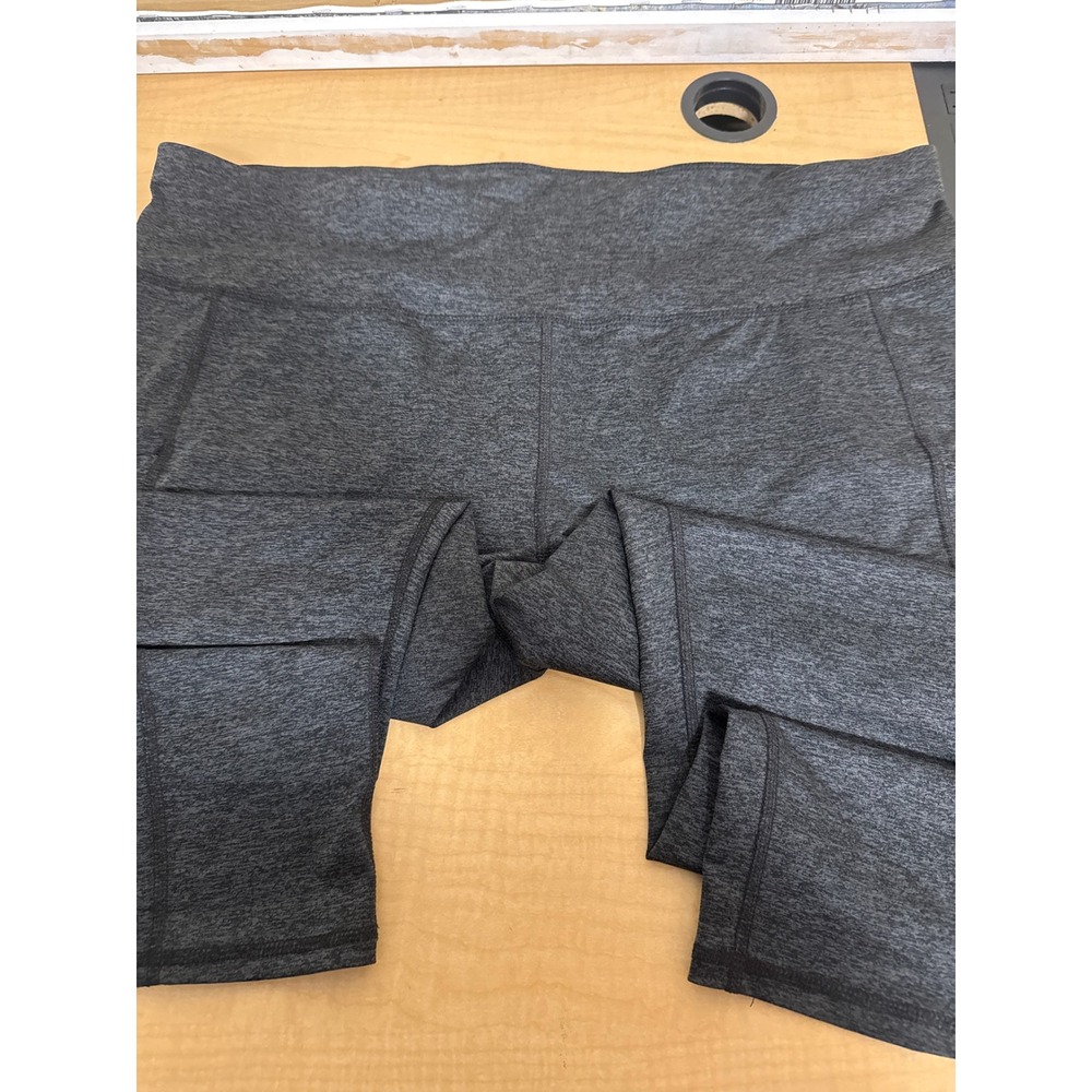 Xersion Womens 2X Fitted Activewear Leggings Charcoal Gray Heather High Waist